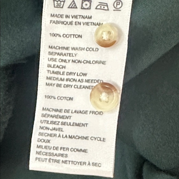 Urban Outfitters Forest Green Casual Button Down Shirt Sz L - Picture 6 of 6